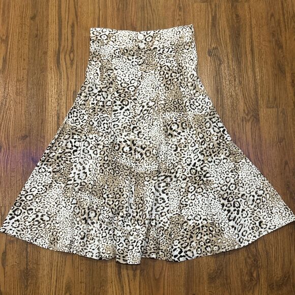 Faithfull The Brand Skirt Womens 4 Animal Print Midi Black Brown - Picture 6 of 7